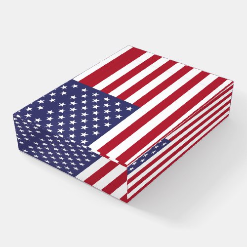 American Flag USA patriotic Paperweight  glass