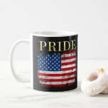 American Flag USA Patriotic Pride Flag 4th of July Coffee Mug