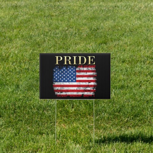 American Flag USA Patriotic Pride Flag 4th of July Sign