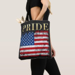 American Flag USA Patriotic Pride Flag 4th of July Tote Bag