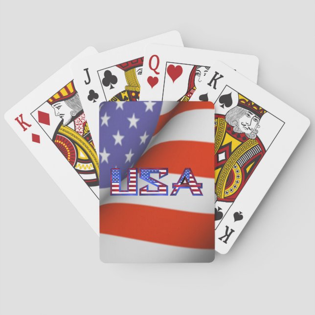 American Flag USA Poker Cards (Back)