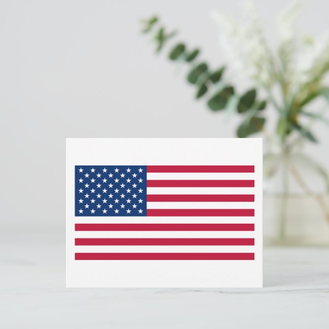 American Flag USA Postcard (Standing Front)