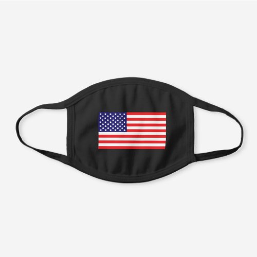 American Flag USA Pride Black Cotton Face Mask