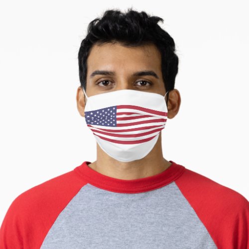American Flag USA Protect the People  Adult Cloth Face Mask