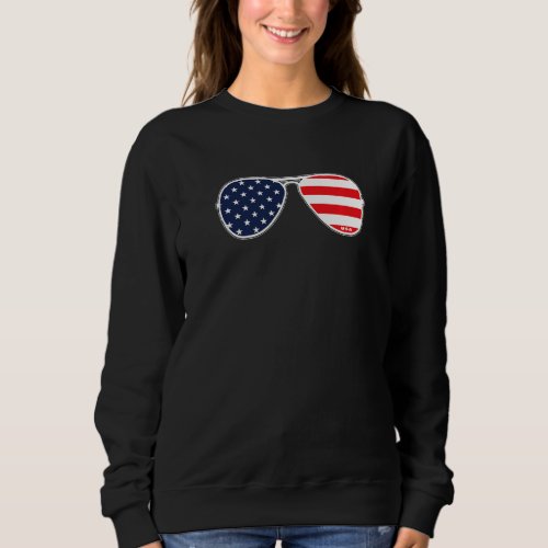 American Flag Usa Sunglasses Mens Womens Cool Boys Sweatshirt