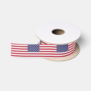 American Flag & USA travel, holiday /sport fans Satin Ribbon