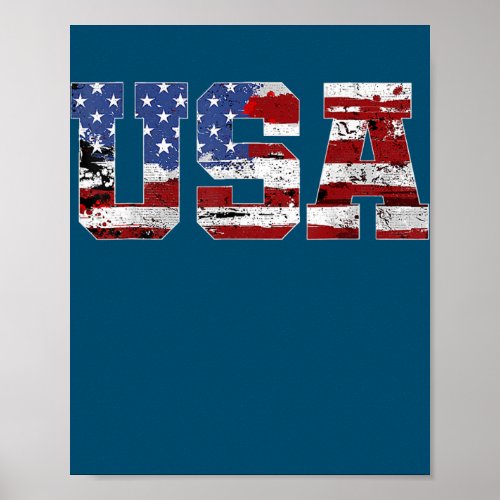 American Flag USA United States Of America US 4th Poster