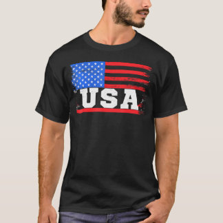 American Flag Usa Us 4Th Of July America Patriotic T-Shirt