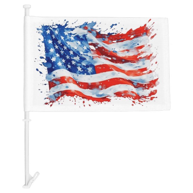 American Flag USA Watercolor 4th of July (Front)