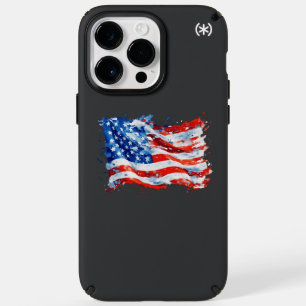 American Flag USA Watercolor 4th of July Speck iPhone 14 Pro Max Case