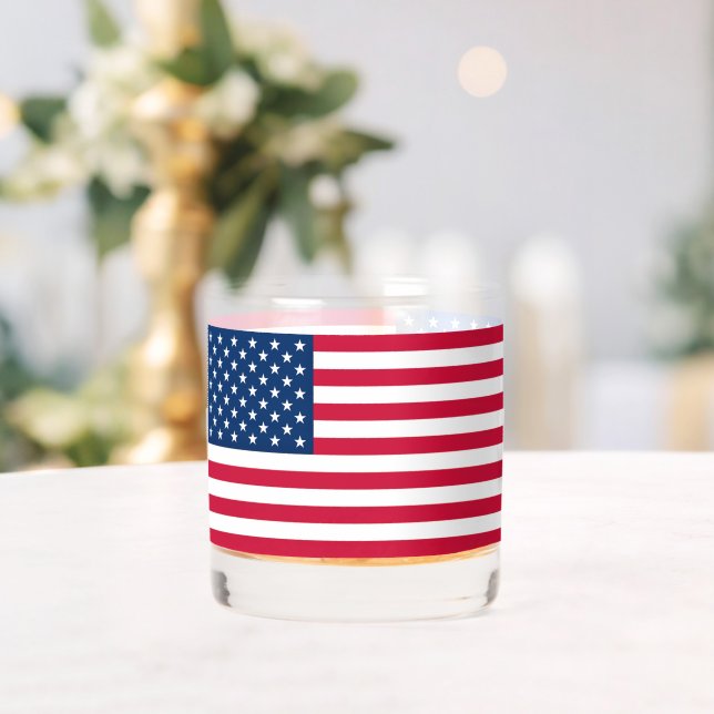 American Flag USA Whiskey Glass (Insitu (Wedding))