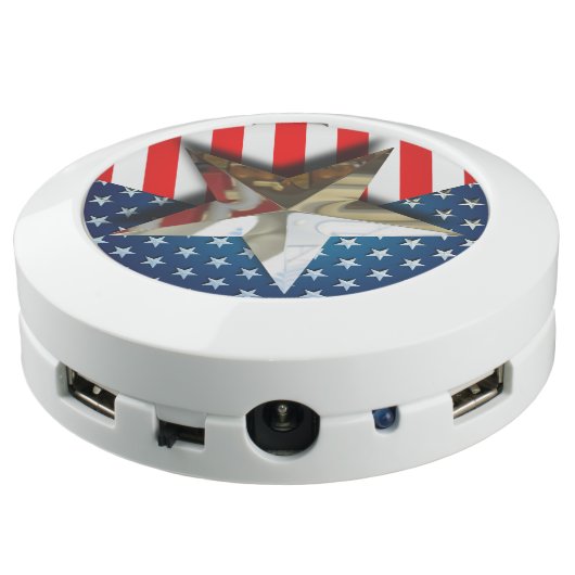 American Flag USB Charging Station (Angled Back)