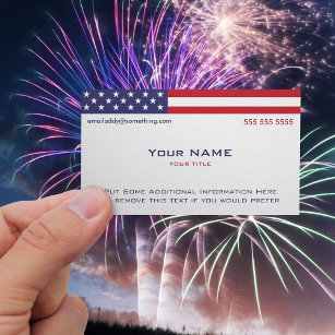 American Flag version 2 Business Card