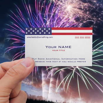 American Flag Version 2 Business Card by JerryLambert at Zazzle