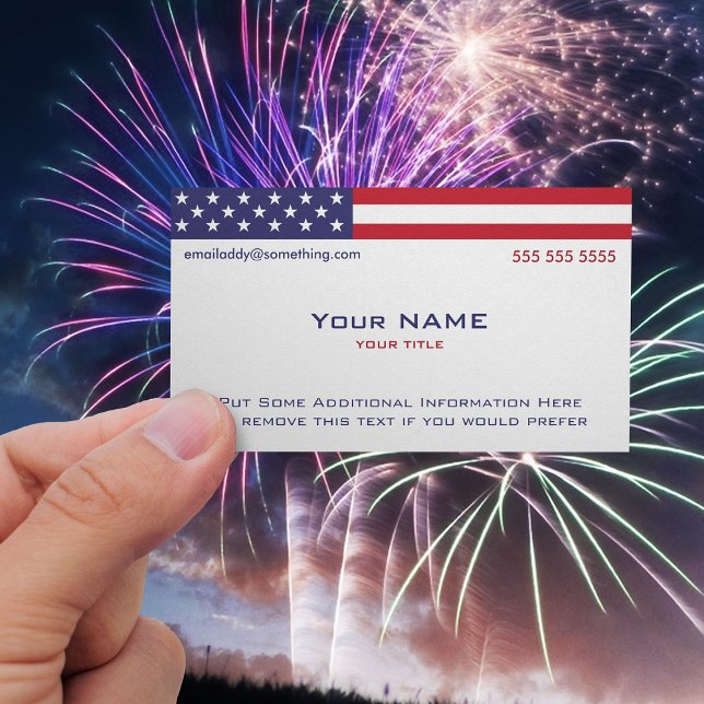 American Flag version 2 Business Card (Creator Uploaded)