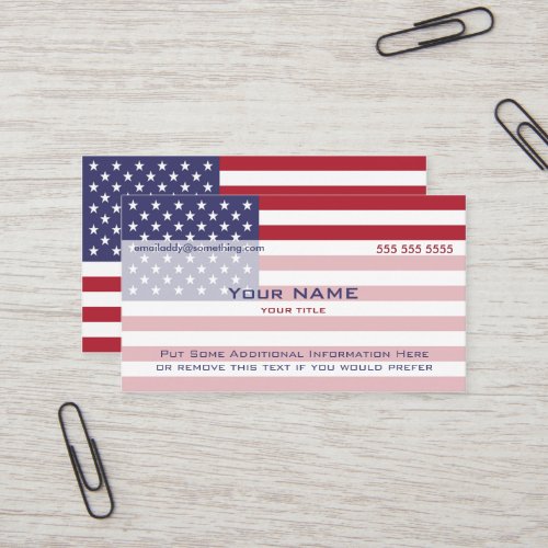 American Flag version 3 Business Card