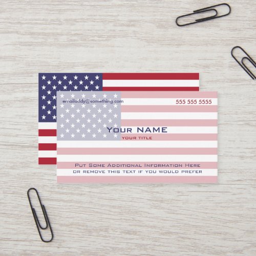 American Flag version 4 Business Card