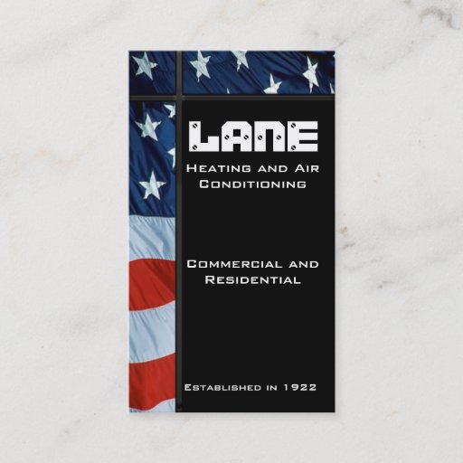 Customizable American Flag Vertical Sidebar Business Card Template