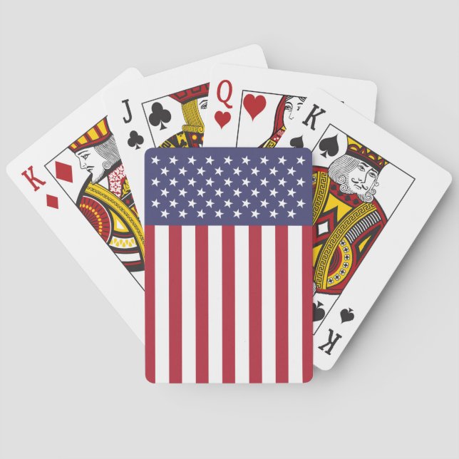 American Flag Vertical Stars and Stripes Poker Cards (Back)