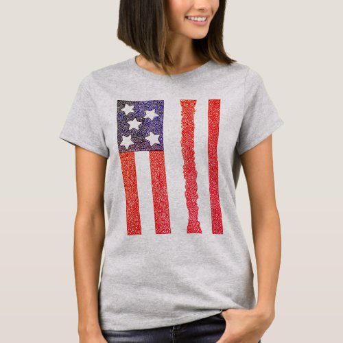 American Flag vertical T_Shirt