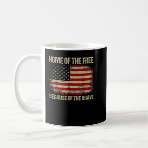 American Flag Veteran For Men Women Kids Home Of T Coffee Mug