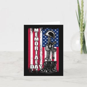 American Flag Veteran Memorial Day Patriotic Card