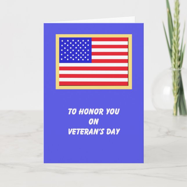American Flag Veterans Day Cards (Front)