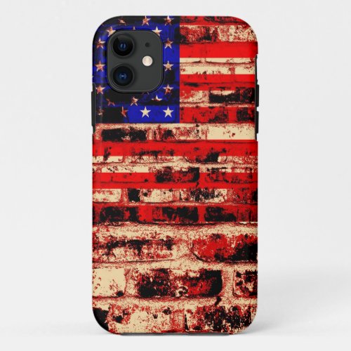 American Flag Vintage 02 iPhone 11 Case