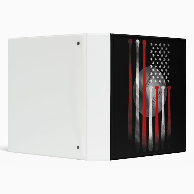 American Flag Vintage Baseball 3 Ring Binder (Background)