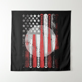 American Flag Vintage Baseball Flag Tapestry