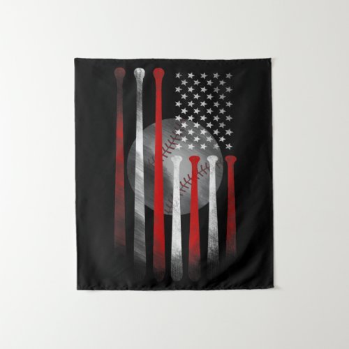 American Flag Vintage Baseball Tapestry