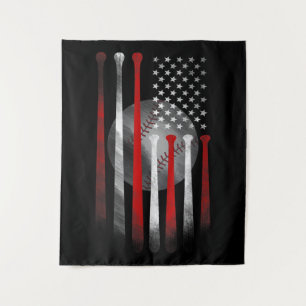 American Flag Vintage Baseball Tapestry