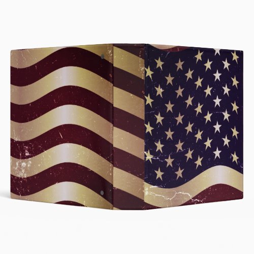 American Flag Vintage Binder