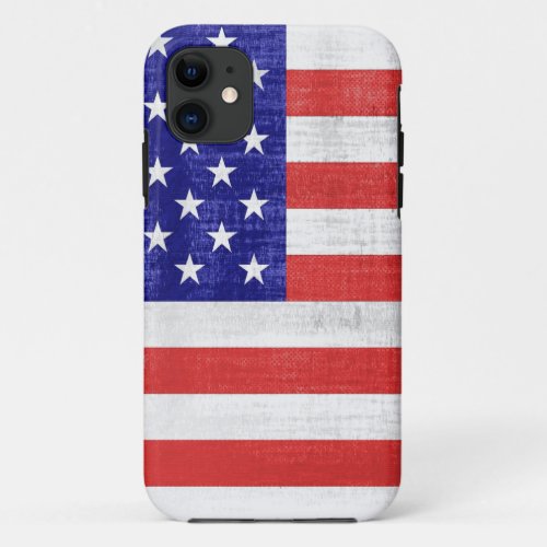 American Flag Vintage iPhone 11 Case