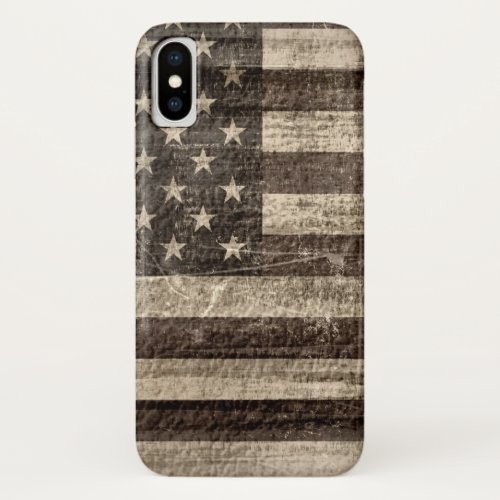 American Flag Vintage iPhone X Case