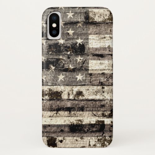 American Flag Vintage iPhone X Case