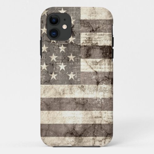 American Flag Vintage iPhone 11 Case
