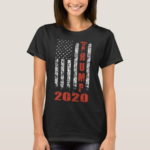 American Flag vintage Design Trump 2020 american T T_Shirt