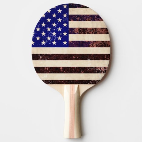 American Flag Vintage Grunge Ping Pong Paddle