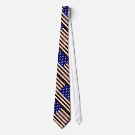 American Flag Vintage Grunge Tie