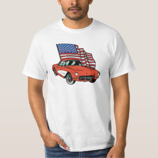American Flag Vintage Muscle Car Value T-Shirt
