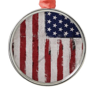 American flag Vintage Patriot Metal Ornament American flag Vintage Patriot Metal Ornament