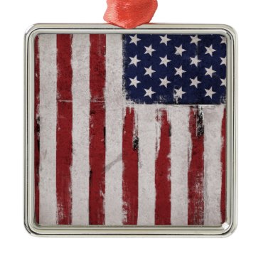 American flag Vintage Patriot Metal Ornament American flag Vintage Patriot Metal Ornament