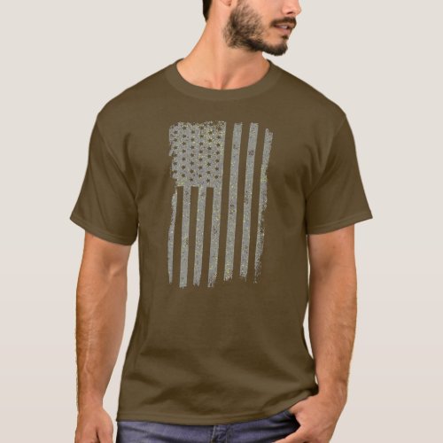 American Flag Vintage Patriotic Distressed T_Shirt