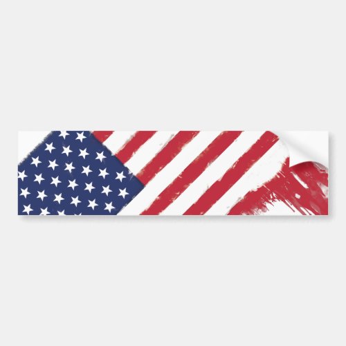 American flag Vintage Splashes Bumper Sticker