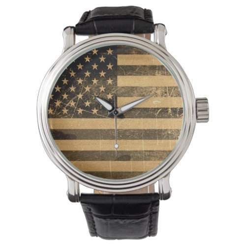 American Flag Vintage Watch