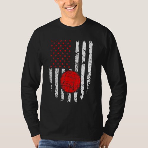 American Flag Volleyball Usa Patriotic Sport Lover T_Shirt