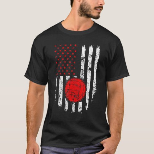 American Flag Volleyball Usa Patriotic Sport Lover T_Shirt