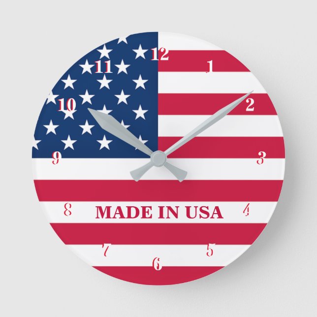 American Flag Wall Clock (Front)