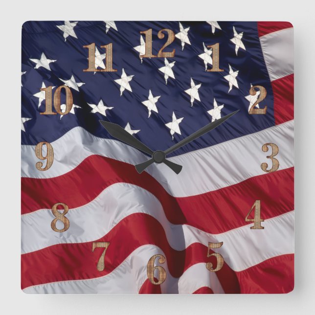 American Flag wall clock (Front)
